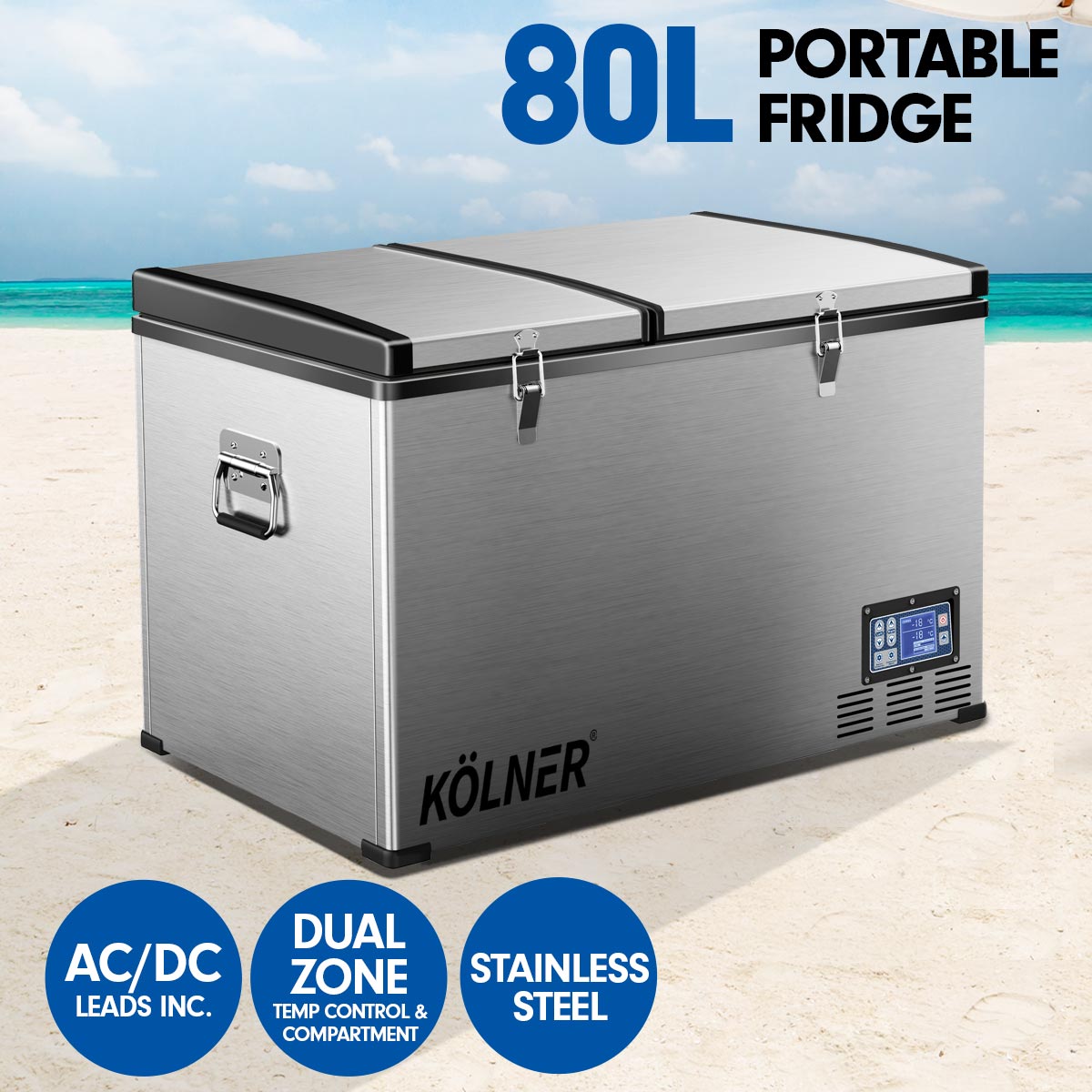 Portable Fridge Cooler Freezer 80L | Camping Car Travel Refrigerator