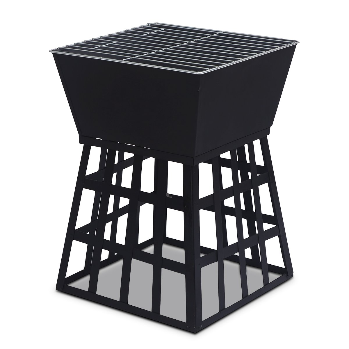 Outdoor Fire Pit for BBQ, Grilling, Cooking, Camping | Portable Brazier with Reversible Stand for Backyard | Brand: Wallaroo