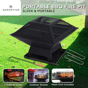 Portable Outdoor Fire Pit for BBQ, Grilling, Cooking, Camping | Brand: Wallaroo