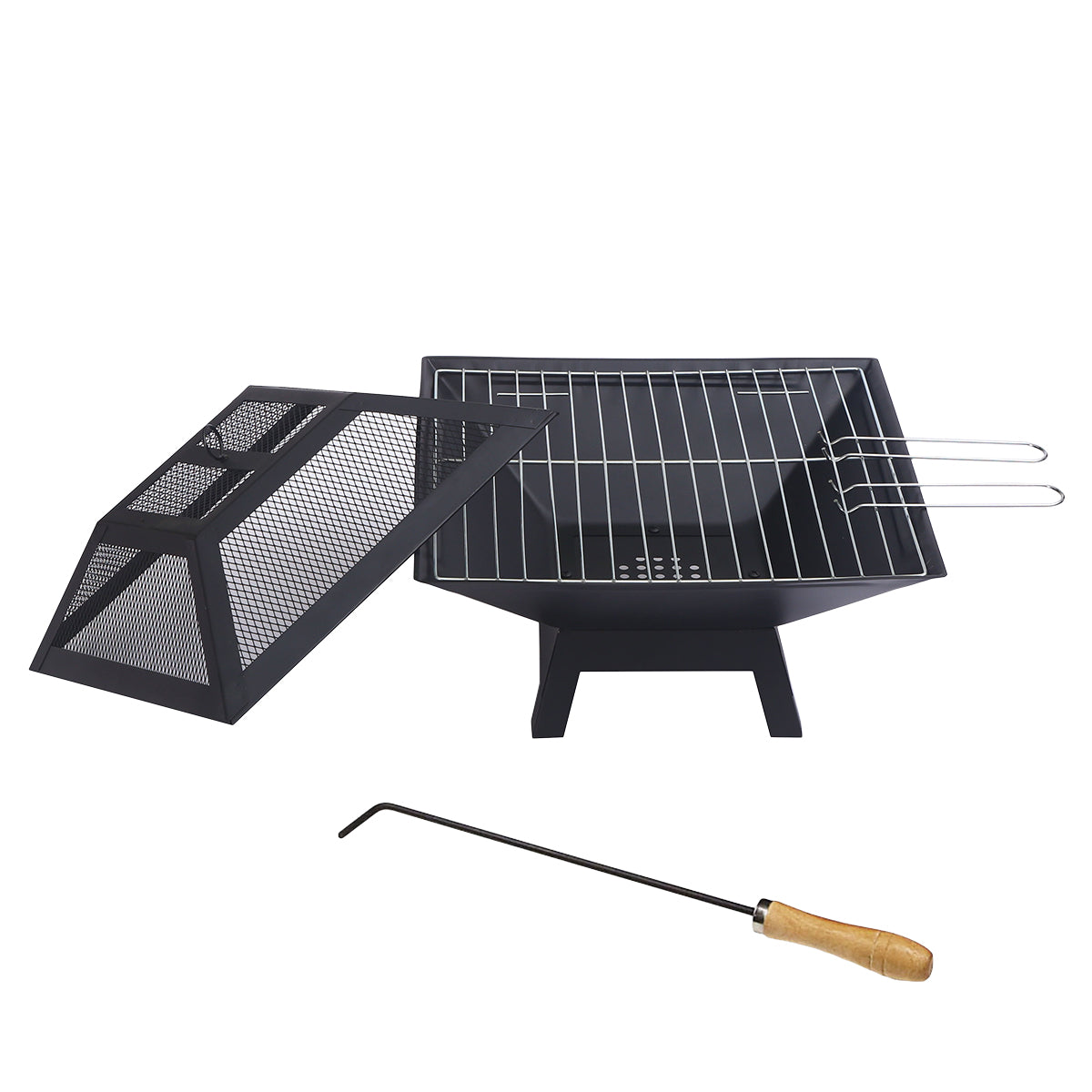 Portable Outdoor Fire Pit for BBQ, Grilling, Cooking, Camping | Brand: Wallaroo