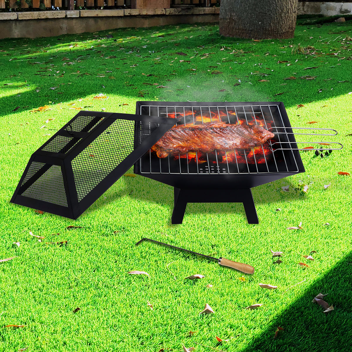 Portable Outdoor Fire Pit for BBQ, Grilling, Cooking, Camping | Brand: Wallaroo