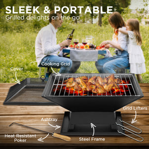 Portable Outdoor Fire Pit for BBQ, Grilling, Cooking, Camping | Brand: Wallaroo