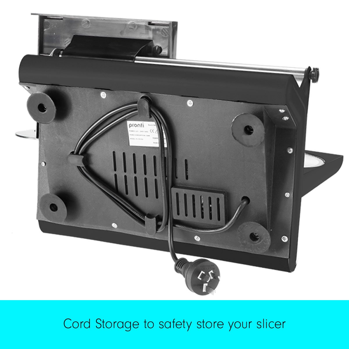 Pronti Electric Meat Slicer - Food Cheese Processor Vegetable Kitchen Deli