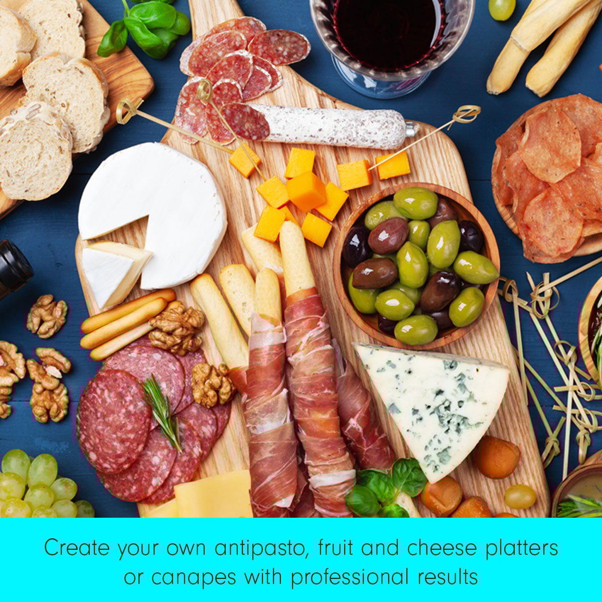 Pronti Electric Meat Slicer - Food Cheese Processor Vegetable Kitchen Deli