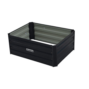 Wallaroo Garden Bed | Dimensions: 80 x 60 x 30cm | Made of Galvanized Steel | Color: Black