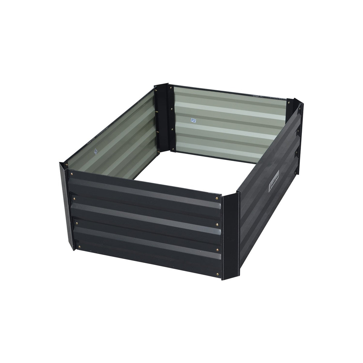 Wallaroo Garden Bed | Dimensions: 80 x 60 x 30cm | Made of Galvanized Steel | Color: Black