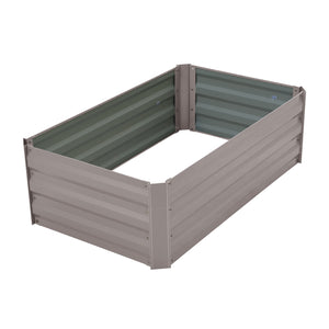 Wallaroo Garden Bed | Dimensions: 100 x 60 x 30cm | Made of Galvanized Steel | Color: Grey