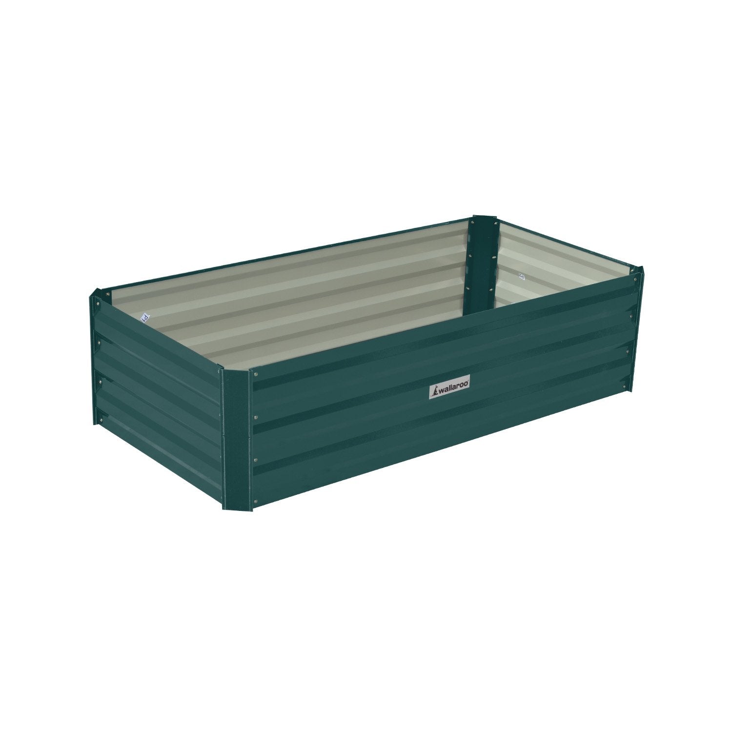 Wallaroo Garden Bed | Dimensions: 120 x 60 x 30cm | Made of Galvanized Steel | Color: Green