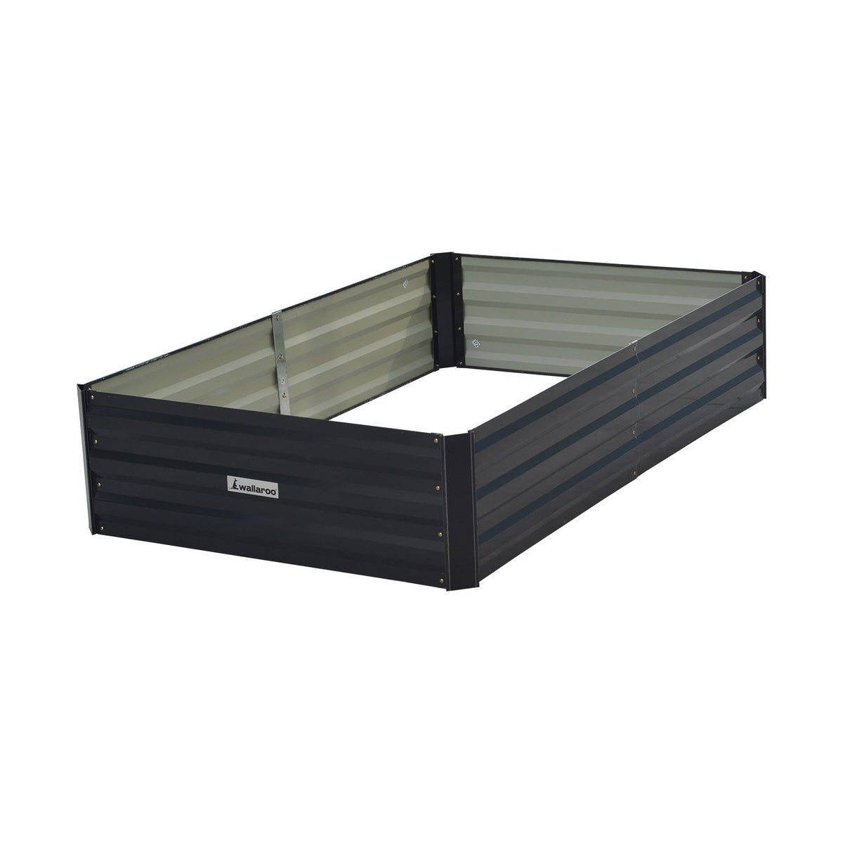 Wallaroo Garden Bed | 150 x 90 x 30cm | Galvanized Steel | Black