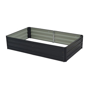 Wallaroo Garden Bed | 150 x 90 x 30cm | Galvanized Steel | Black
