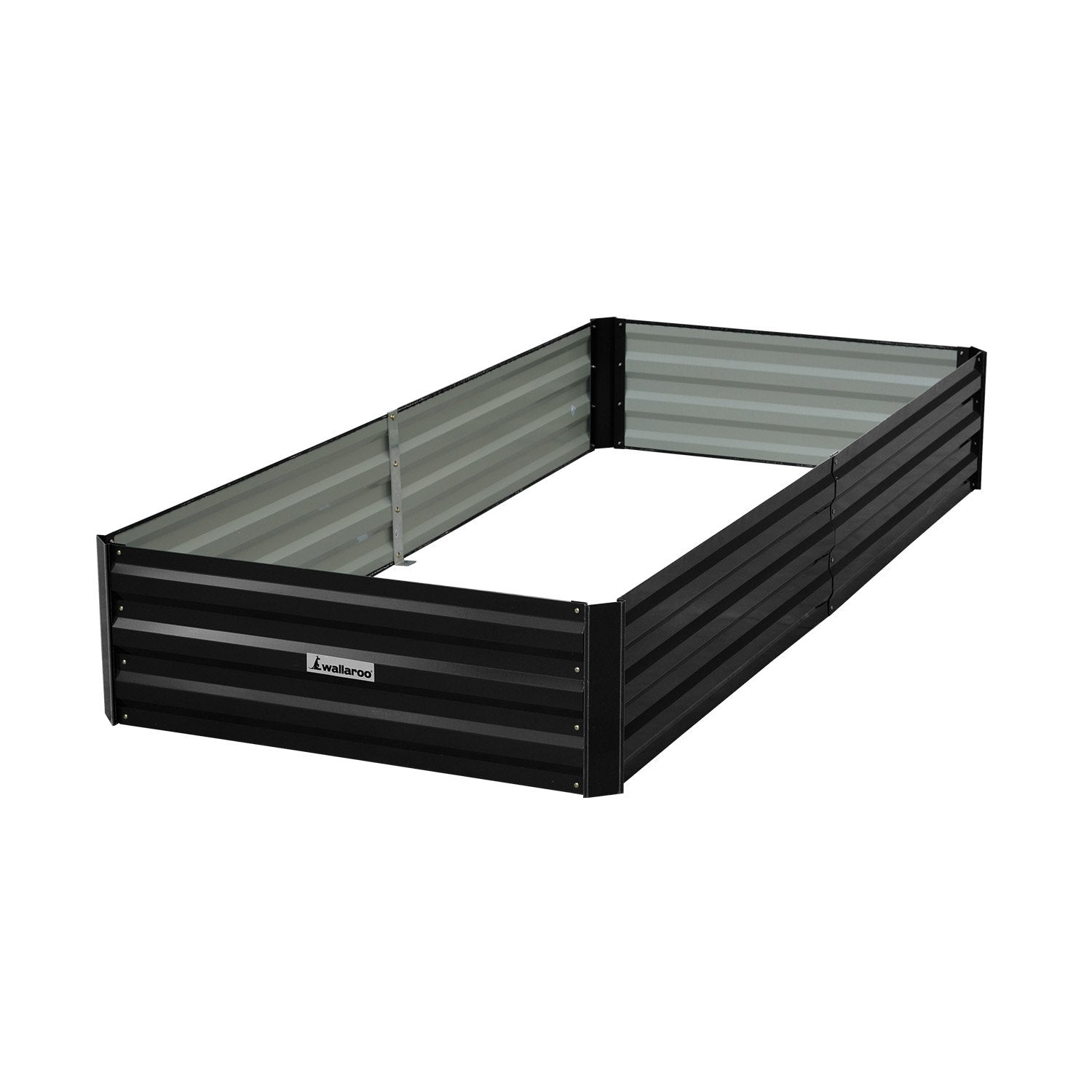 Wallaroo Garden Bed | 210 x 90 x 30cm | Galvanized Steel | Black