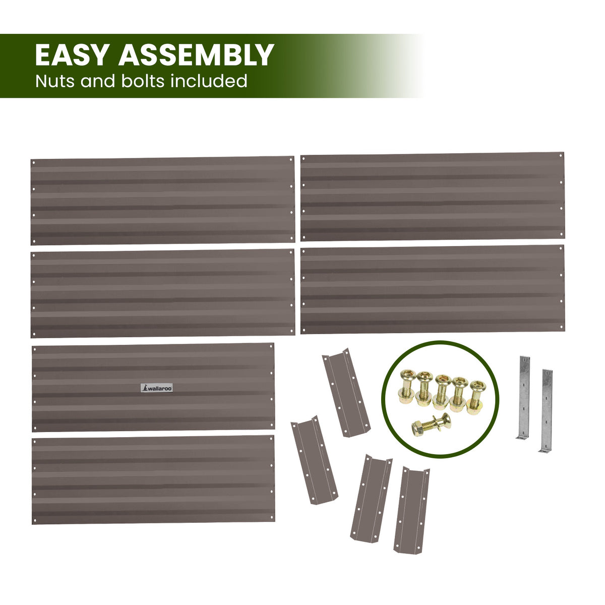 Wallaroo Garden Bed | 210 x 90 x 30cm | Galvanized Steel | Grey