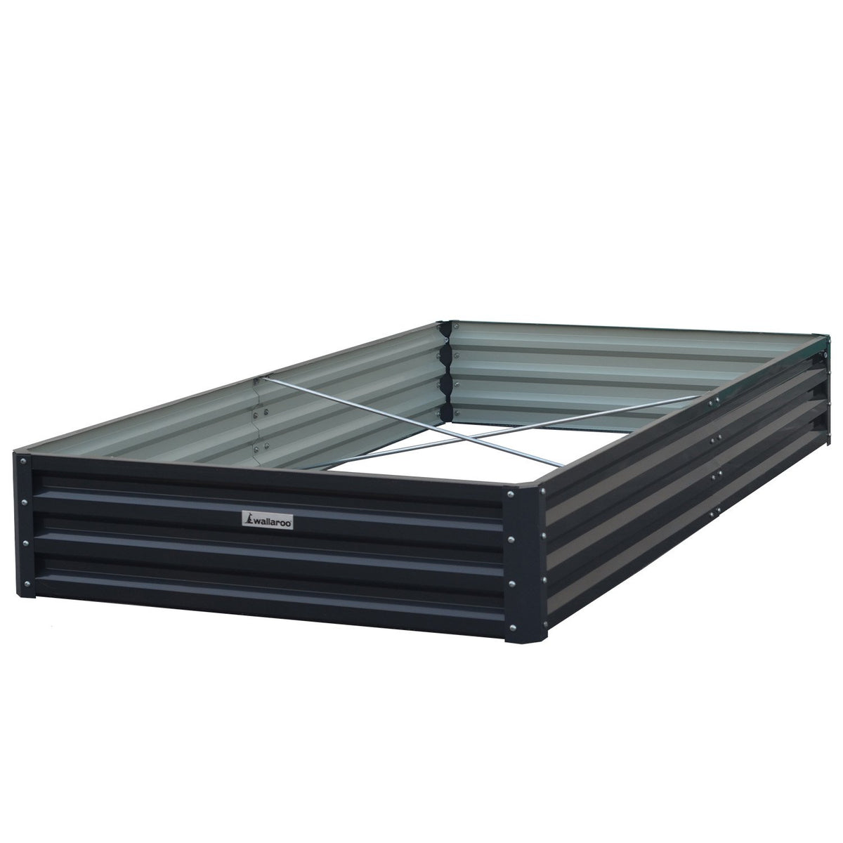 Galvanized Steel Garden Bed | 240 x 120 x 30cm | Black