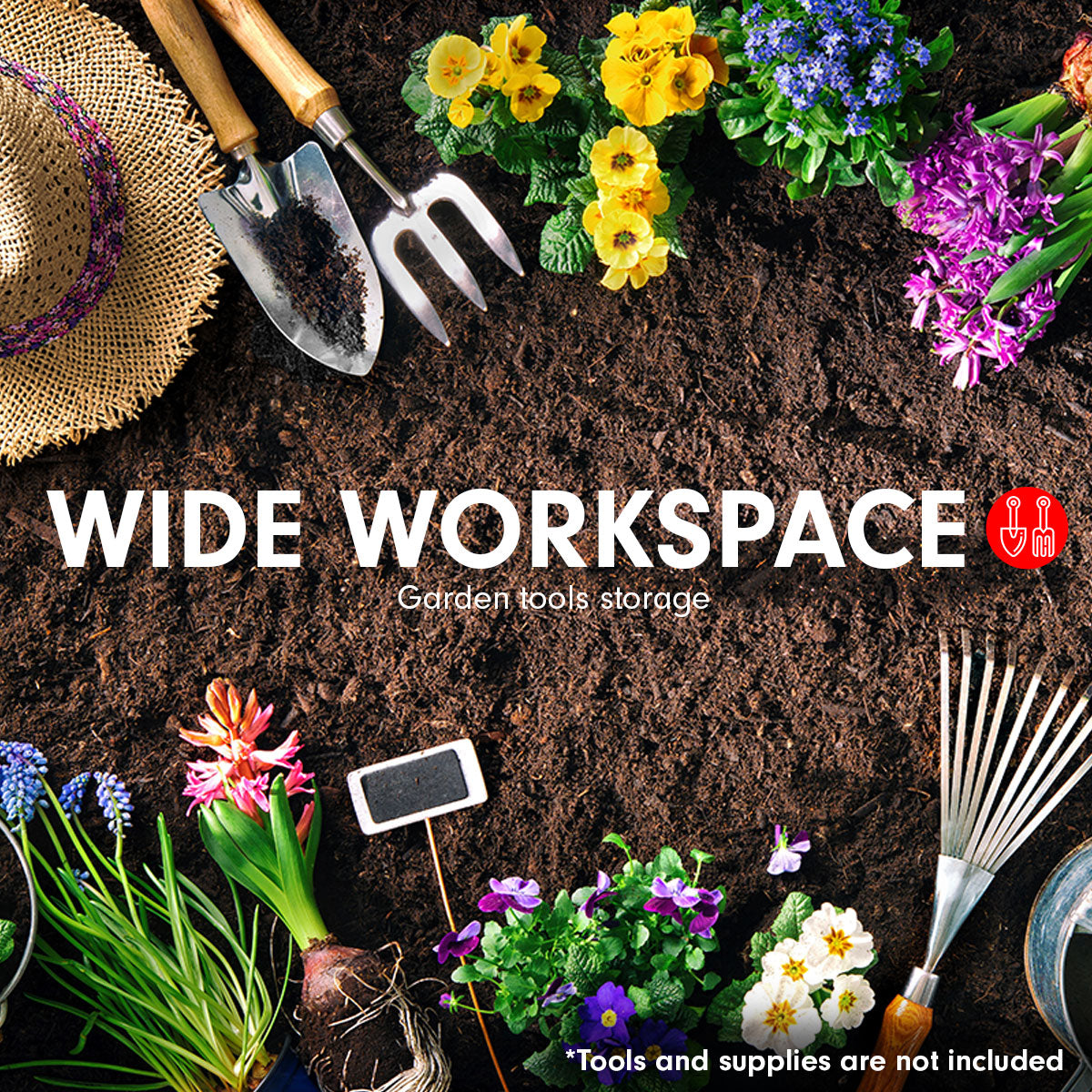 4ft x 8ft Garden Shed with Base | Flat Roof | Outdoor Storage | Grey