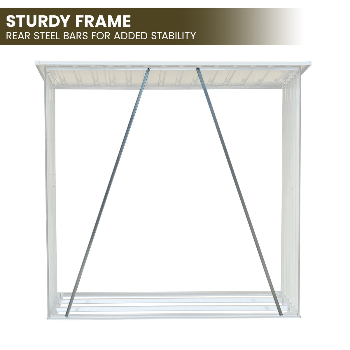 Wallaroo Wood Storage Shed | Galvanized Steel | Black