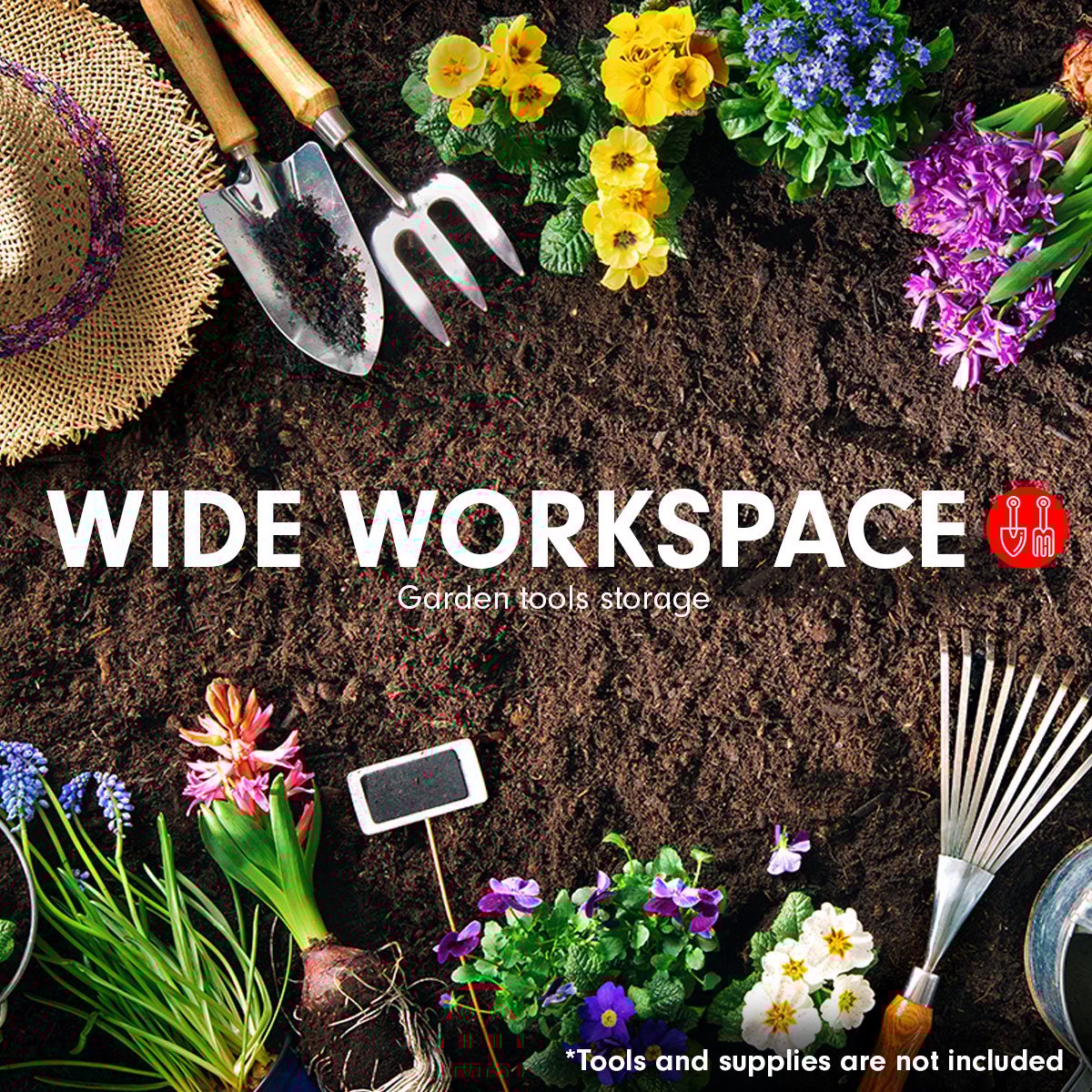 Wallaroo Garden Shed Spire Roof 4ft x 6ft Outdoor Storage Shelter - Grey