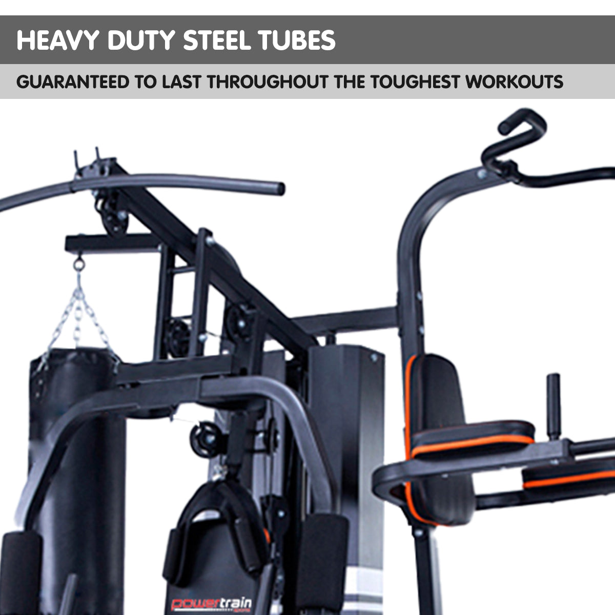 Powertrain Multi Station Home Gym | 158lb Weights Punching Bag