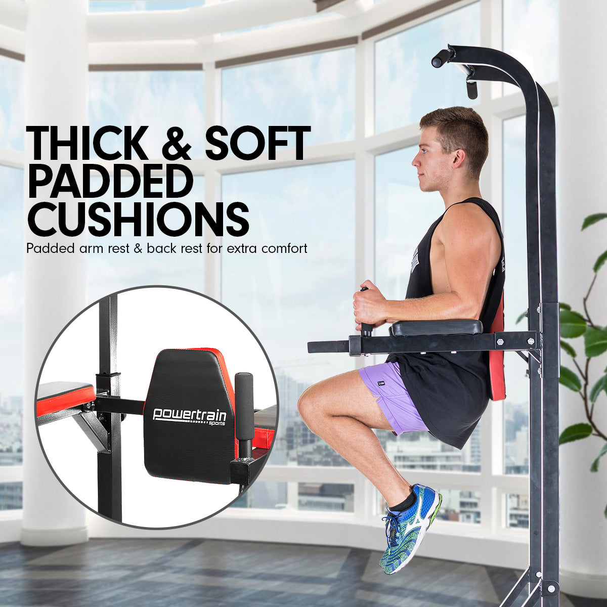 Multi Station for Chin Ups, Pull Ups, and Dips