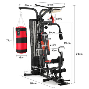 Powertrain Home Gym Multi Station | Boxing Punching Bag Speed Ball