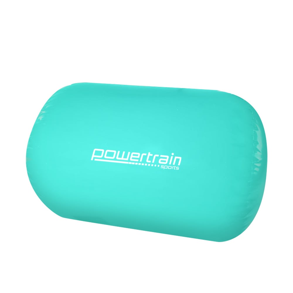 Powertrain Sports Inflatable Gymnastics Air Barrel | Exercise Roller | 120 x 75cm | Green