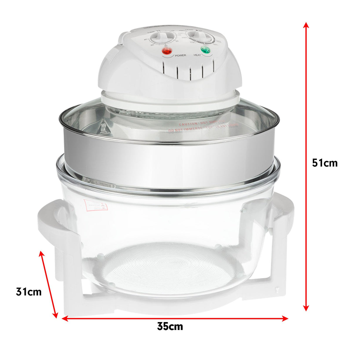 Digital Turbo Convection Oven Electric Cooker Air Fryer | 17L Capacity | 1400w