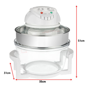 Digital Turbo Convection Oven Electric Cooker Air Fryer | 17L Capacity | 1400w