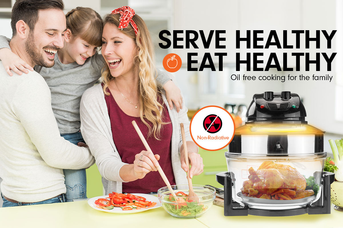 Pronti Family Turbo Convection Oven Broiler Cooker 17L - A18 Black