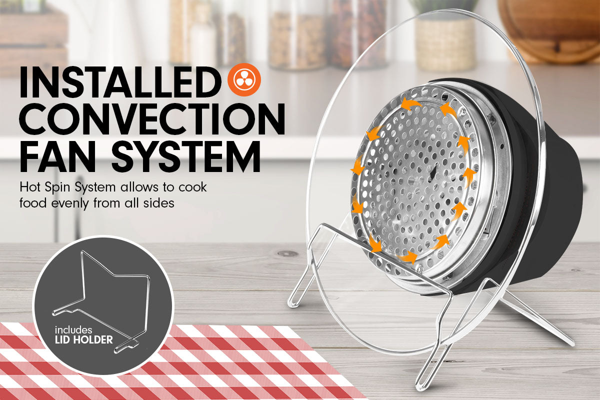Pronti Family Turbo Convection Oven Broiler Cooker 17L - A18 Black