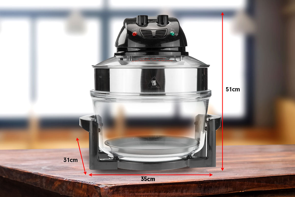 Pronti Family Turbo Convection Oven Broiler Cooker 17L - A18 Black
