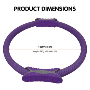 Pilates Ring Band Yoga Home Workout Exercise Band | Purple