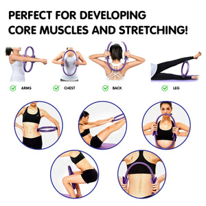 Pilates Ring Band Yoga Home Workout Exercise Band | Purple