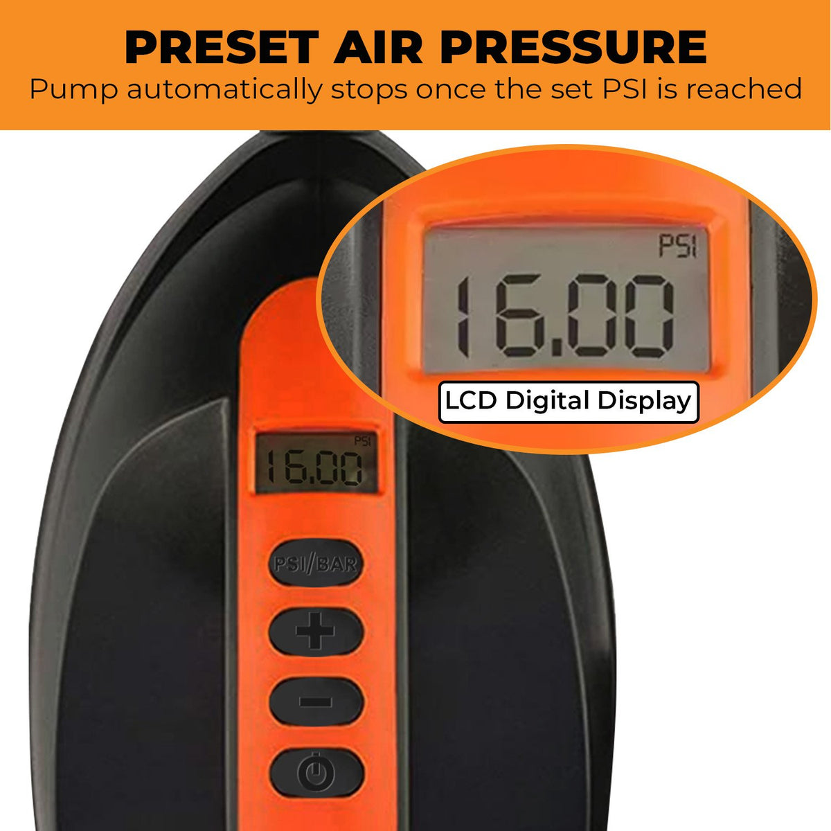 Portable Electric Air Pump | 12V | for Inflatable Paddle Boards