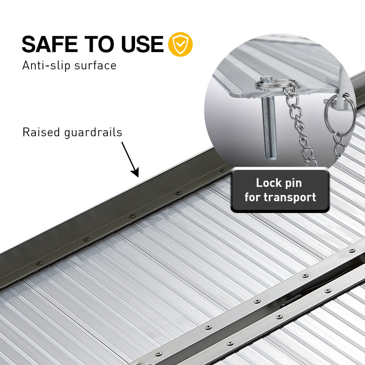 Aluminium Foldable Wheelchair Ramp With Handle - 3ft | Rigg