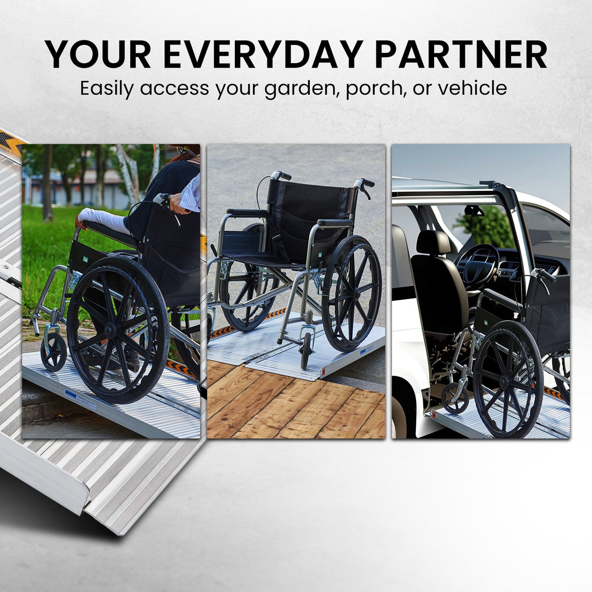 Aluminium Foldable Wheelchair Ramp With Handle - 5ft | Rigg