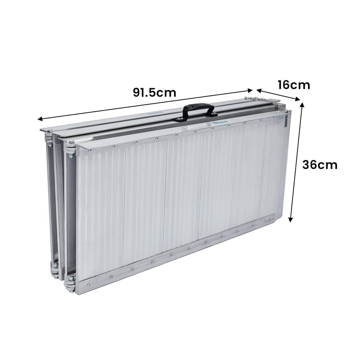 Aluminium Portable Non-slip Wheelchair Ramp - 6ft | Silver | Rigg