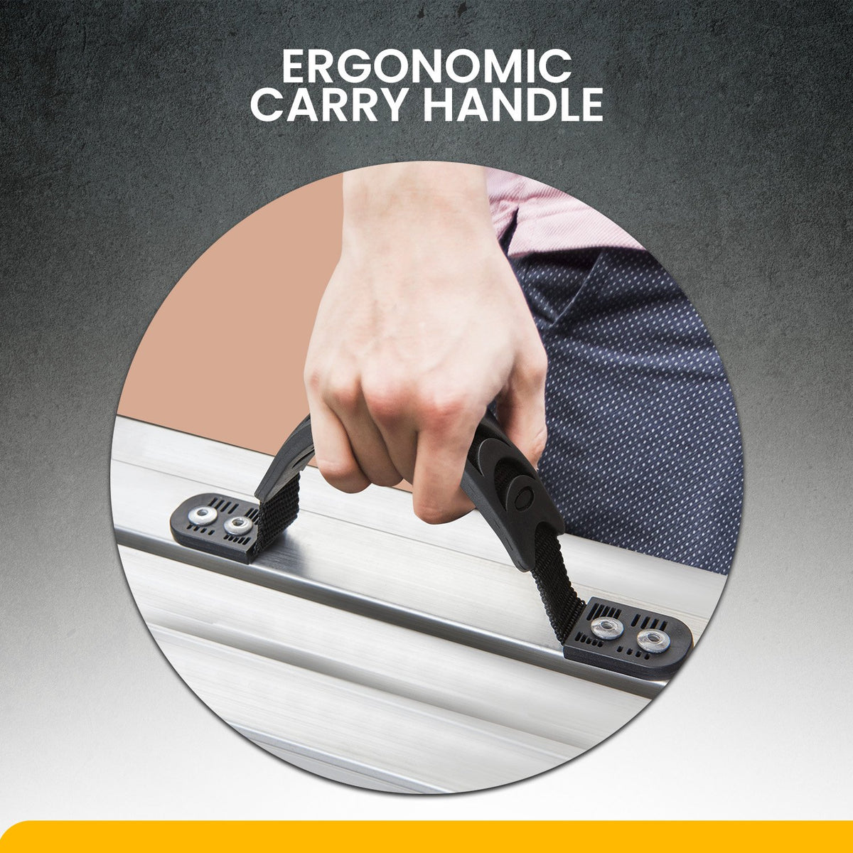 Aluminium Portable Non-slip Wheelchair Ramp - 6ft | Silver | Rigg