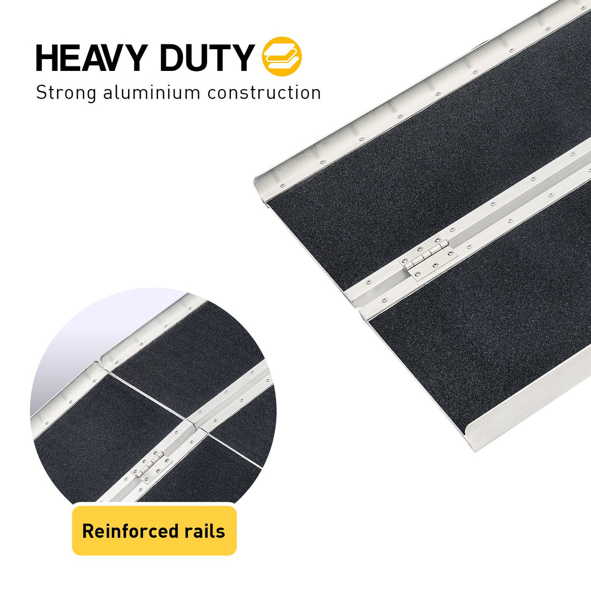 High-grip Aluminium Portable Wheelchair Ramp - 4ft | Rigg