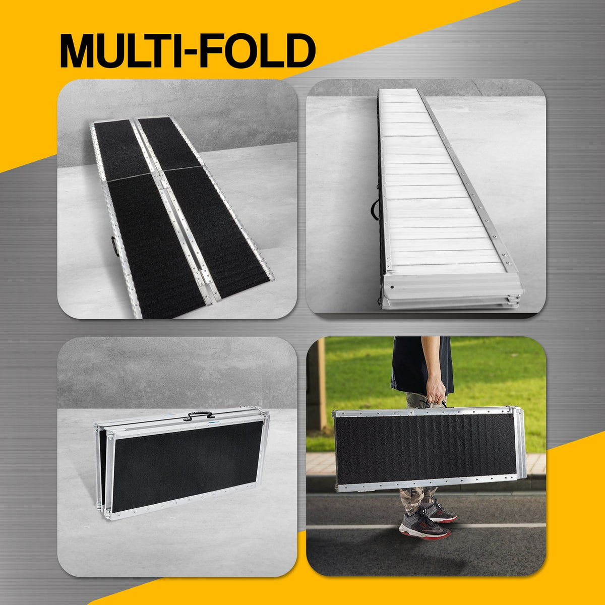 High-grip Aluminium Portable Wheelchair Ramp - 4ft | Rigg