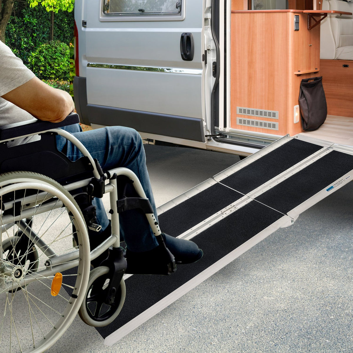 Aluminium Portable Wheelchair Ramp - High-grip R03-5ft | Rigg