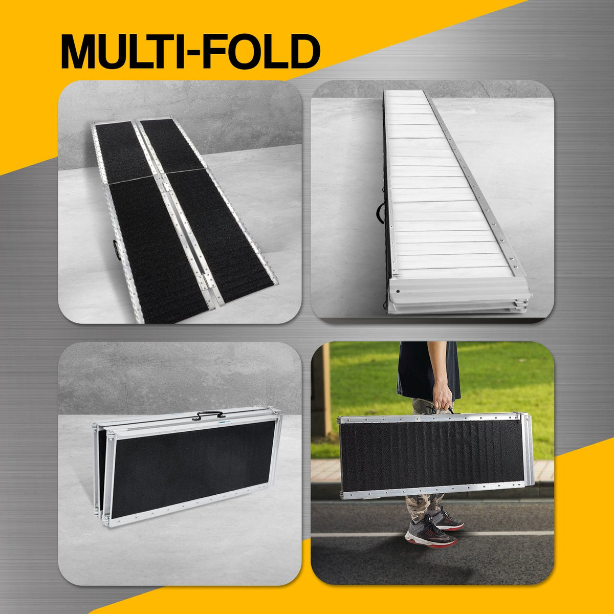 Aluminium Portable Wheelchair Ramp - High-grip R03-5ft | Rigg