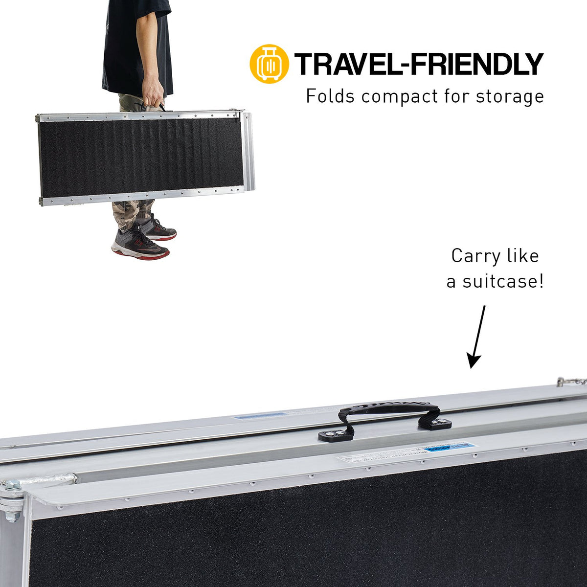 Aluminium Portable Wheelchair Ramp - High-grip R03-5ft | Rigg