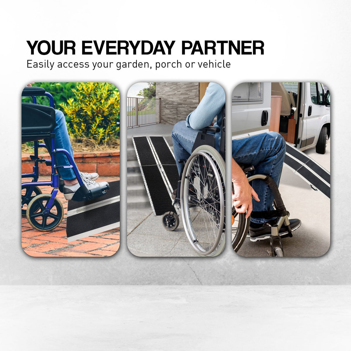 Aluminium Portable Wheelchair Ramp - High-grip R03-5ft | Rigg