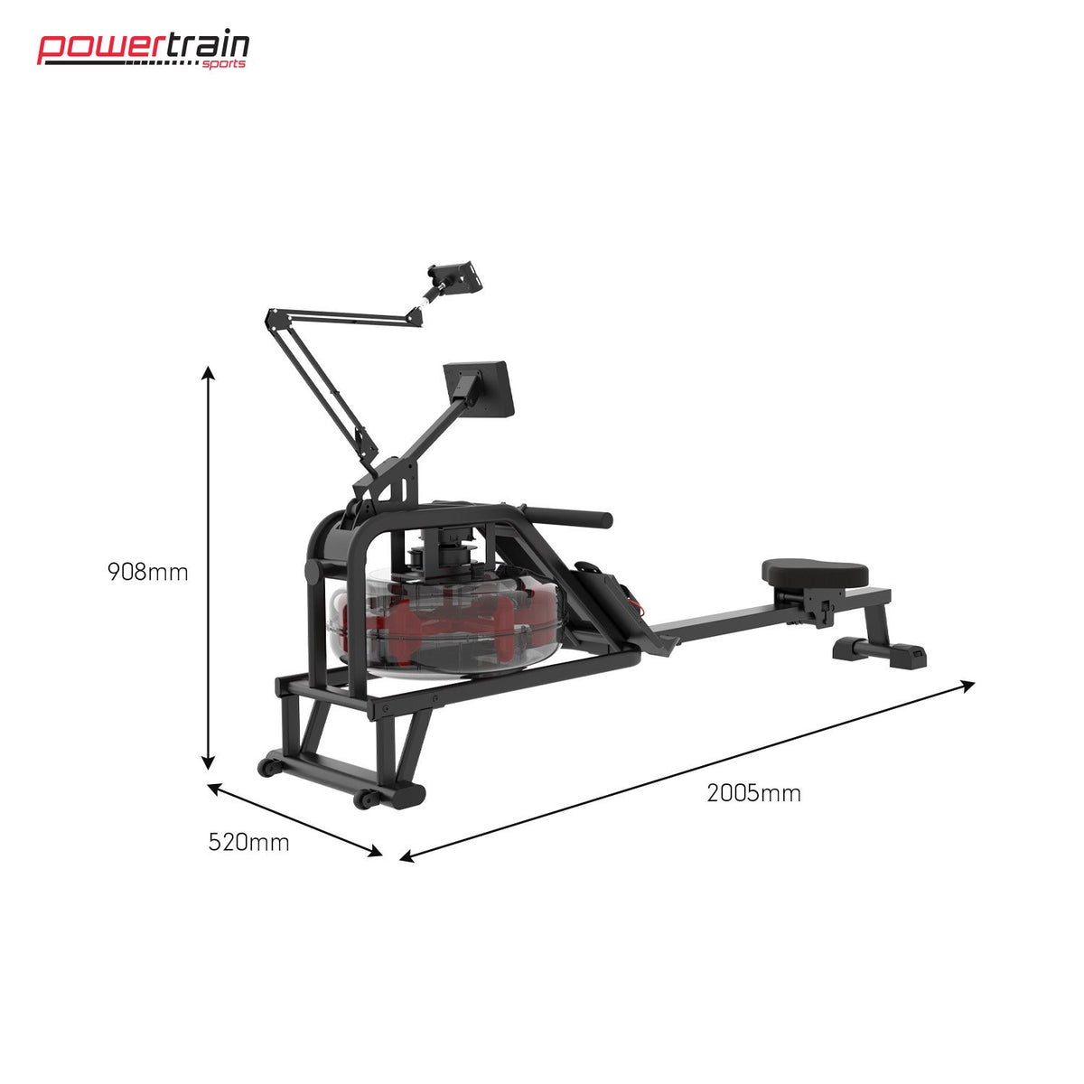 13L Water Resistance Rowing Machine Rower by Powertrain