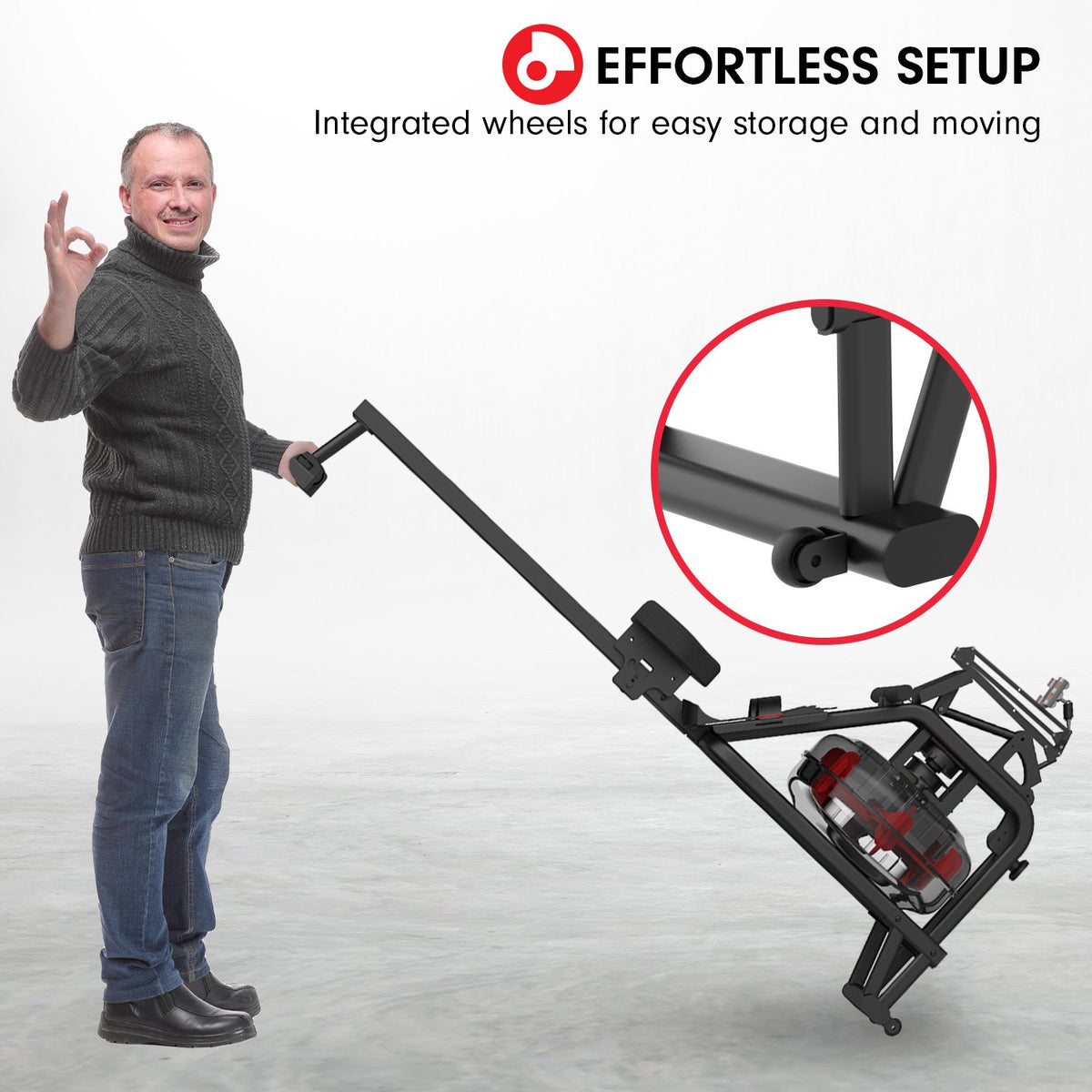 13L Water Resistance Rowing Machine Rower by Powertrain