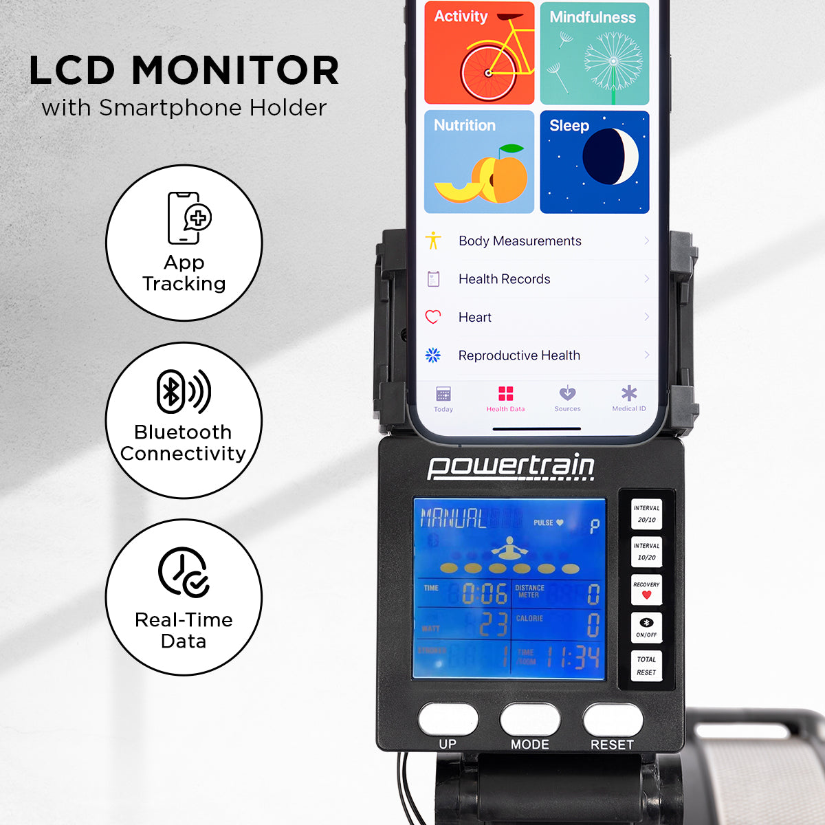 Air Rowing Machine Resistance Rower for Home Gym Cardio