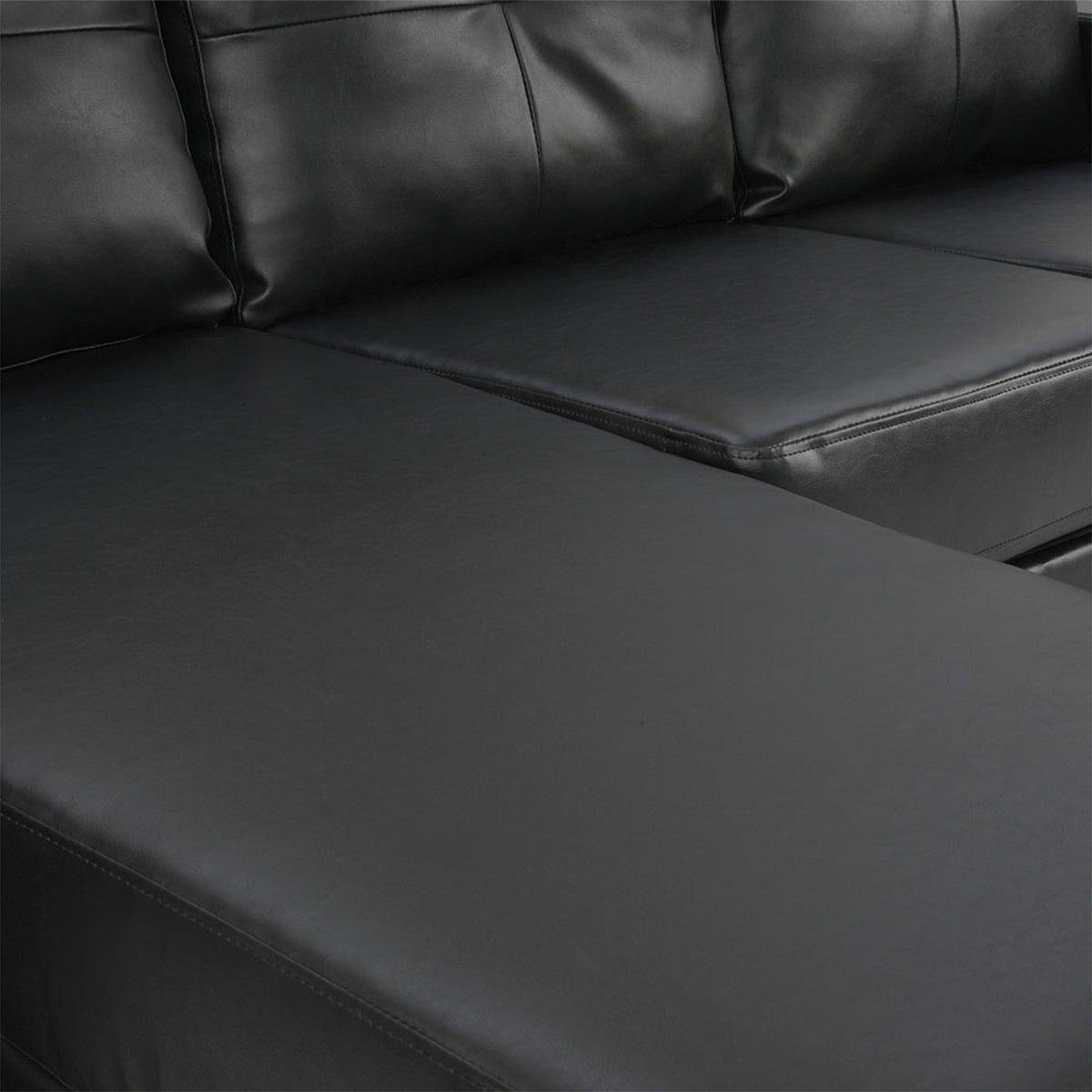 Sarantino Corner Sofa Lounge | Modular | Pu Leather | White | L Shape