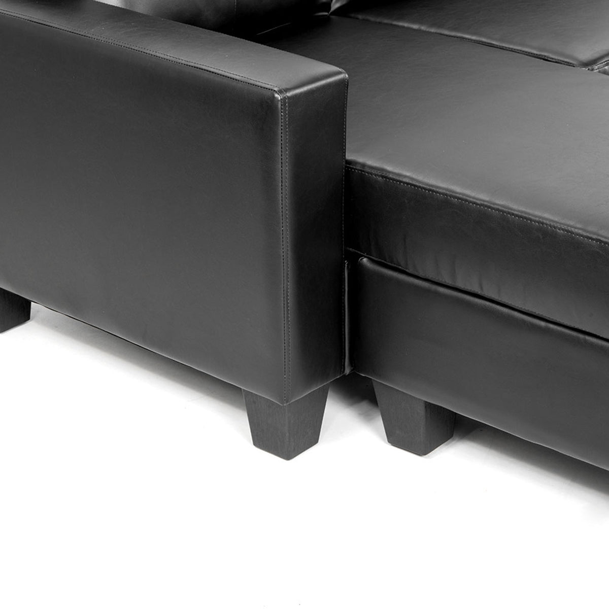 Sarantino Corner Sofa Lounge | Modular | Pu Leather | White | L Shape