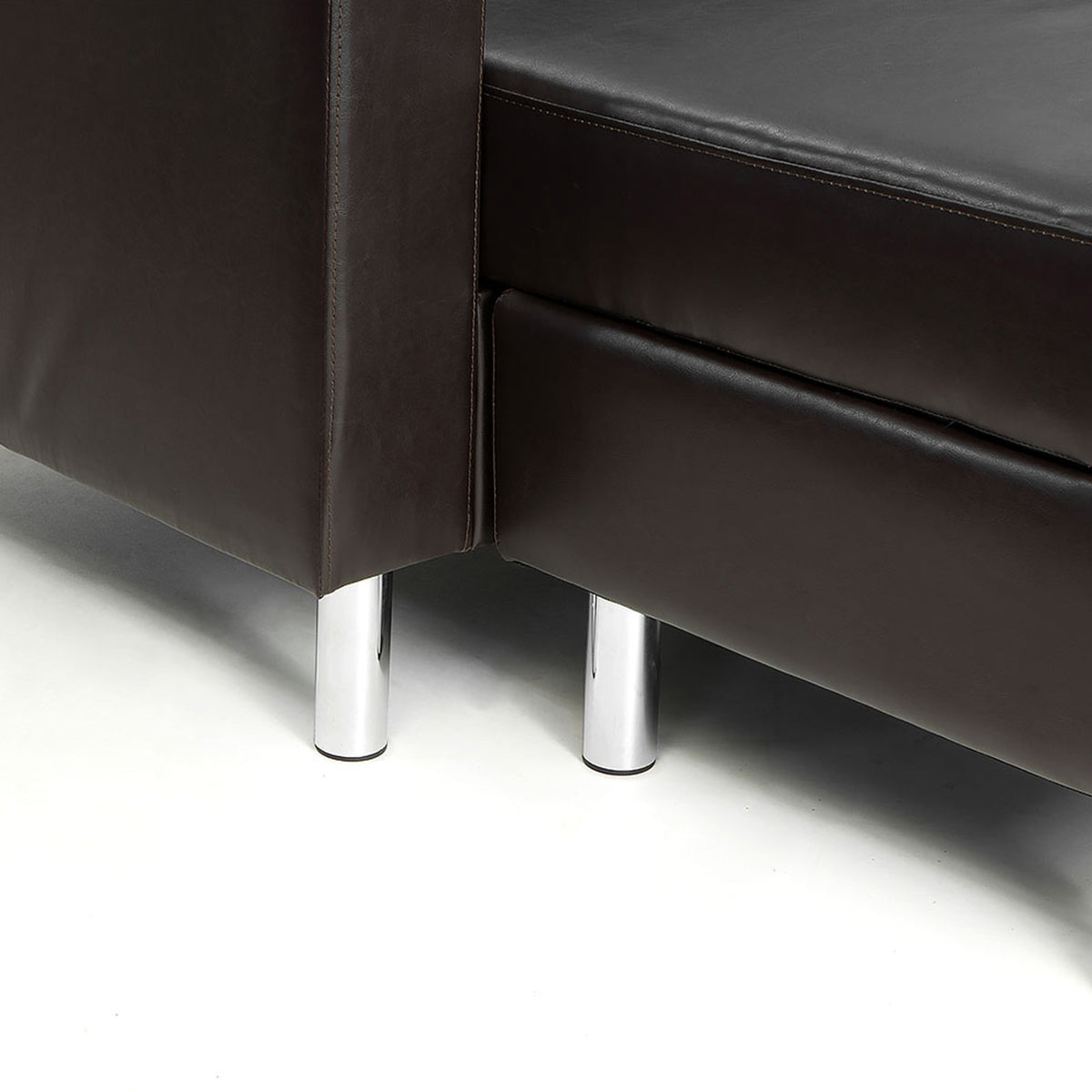 Sarantino Corner Sofa Lounge | Modular | Faux Leather | Brown