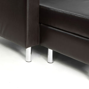 Sarantino Corner Sofa Lounge | Modular | Faux Leather | Brown