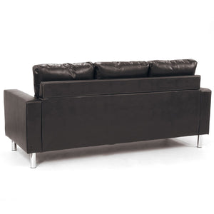 Sarantino Corner Sofa Lounge | Modular | Faux Leather | Brown